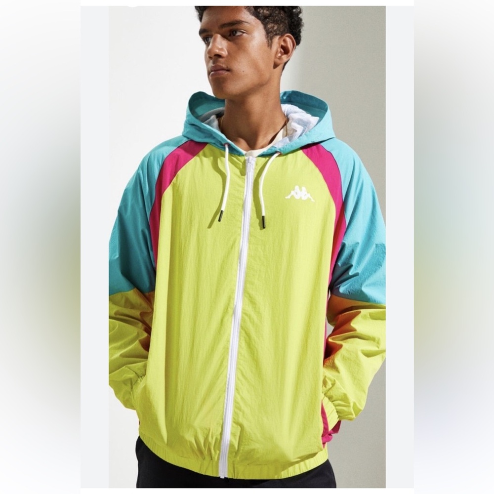 Kappa Authentic 90 Bertes full-zip hooded windbreaker jacket Men’s Medium